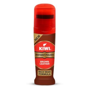 Kiwi Instant Liquid Glossy Finish Shoe Polish Brown